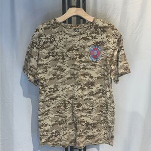 Camo Short‎ Sleeve Tee with Logo